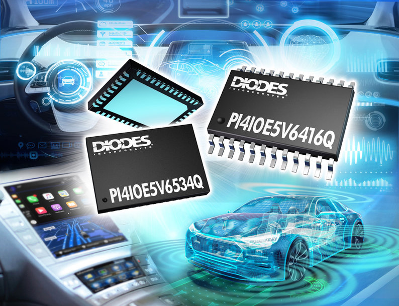 Branchenweit erste Automotive-konforme Dual-Power-Rail I2C-Bus-GPIO-Expander von Diodes Incorporated verbessern das Systemdesign und erhöhen die Flexibilität
